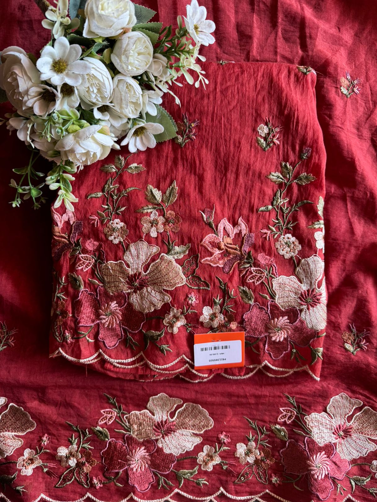 Mul cotton chanderi Unstitched suit