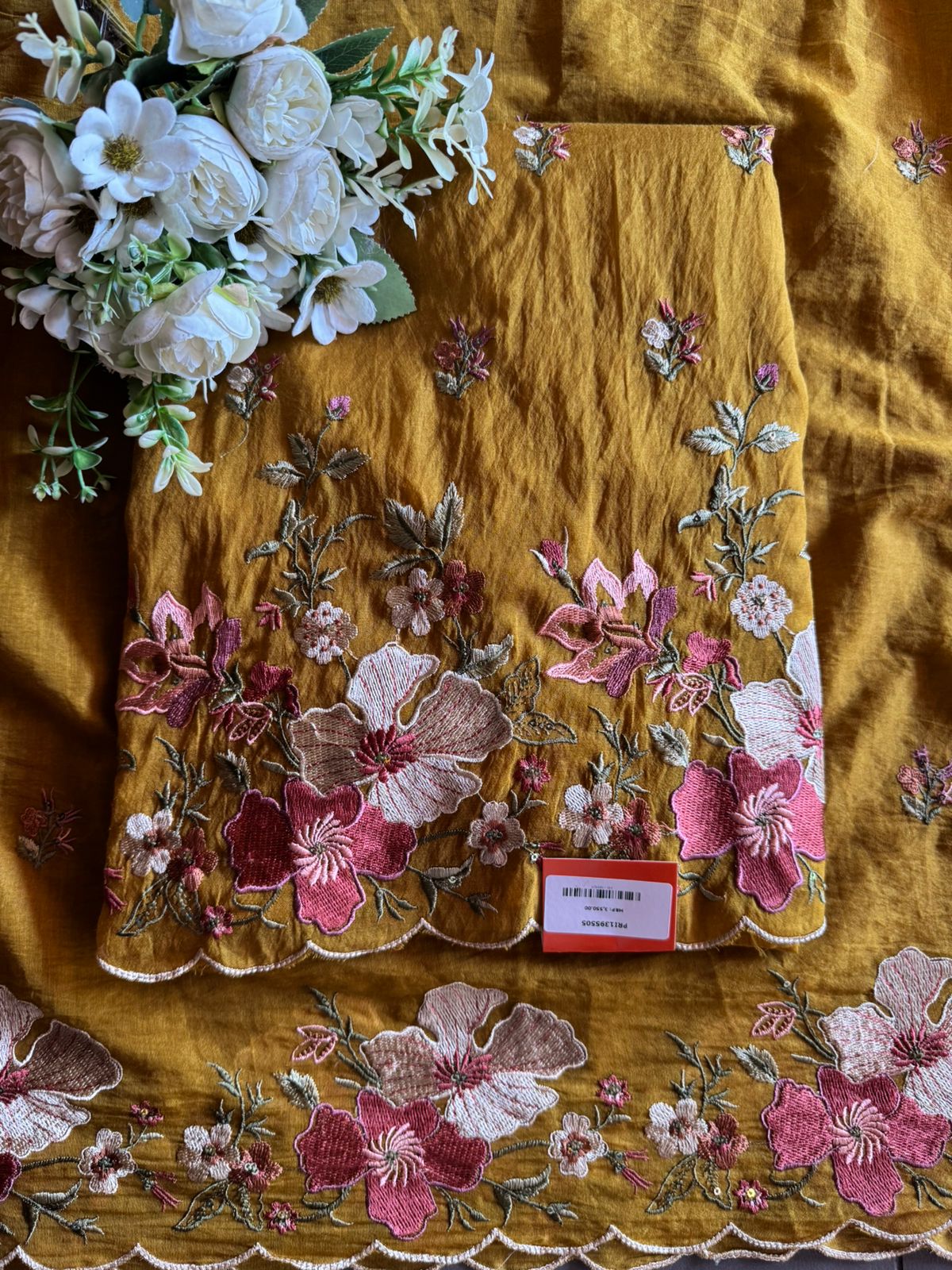 Mul cotton chanderi Unstitched suit