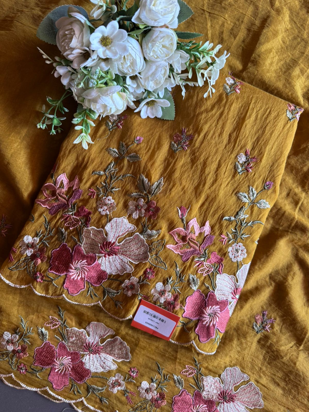 Mul cotton chanderi Unstitched suit