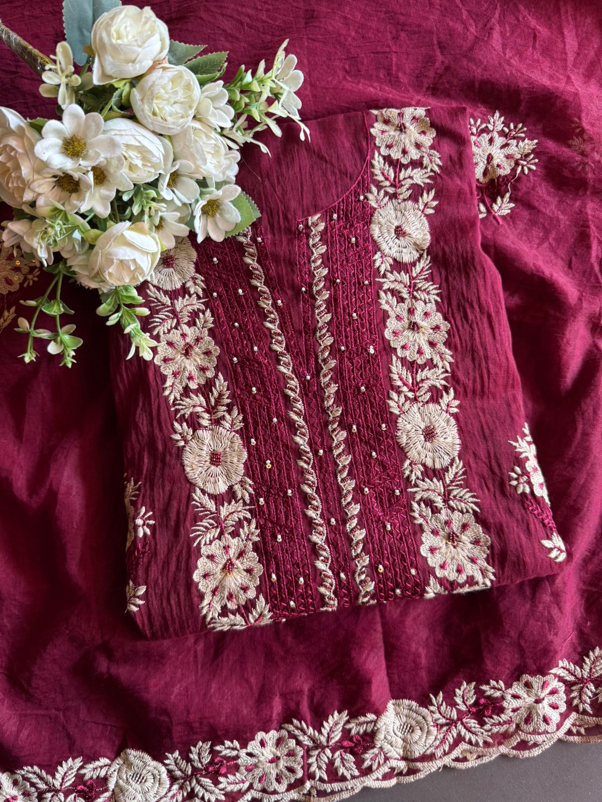 Mul cotton Unstitched Kurta