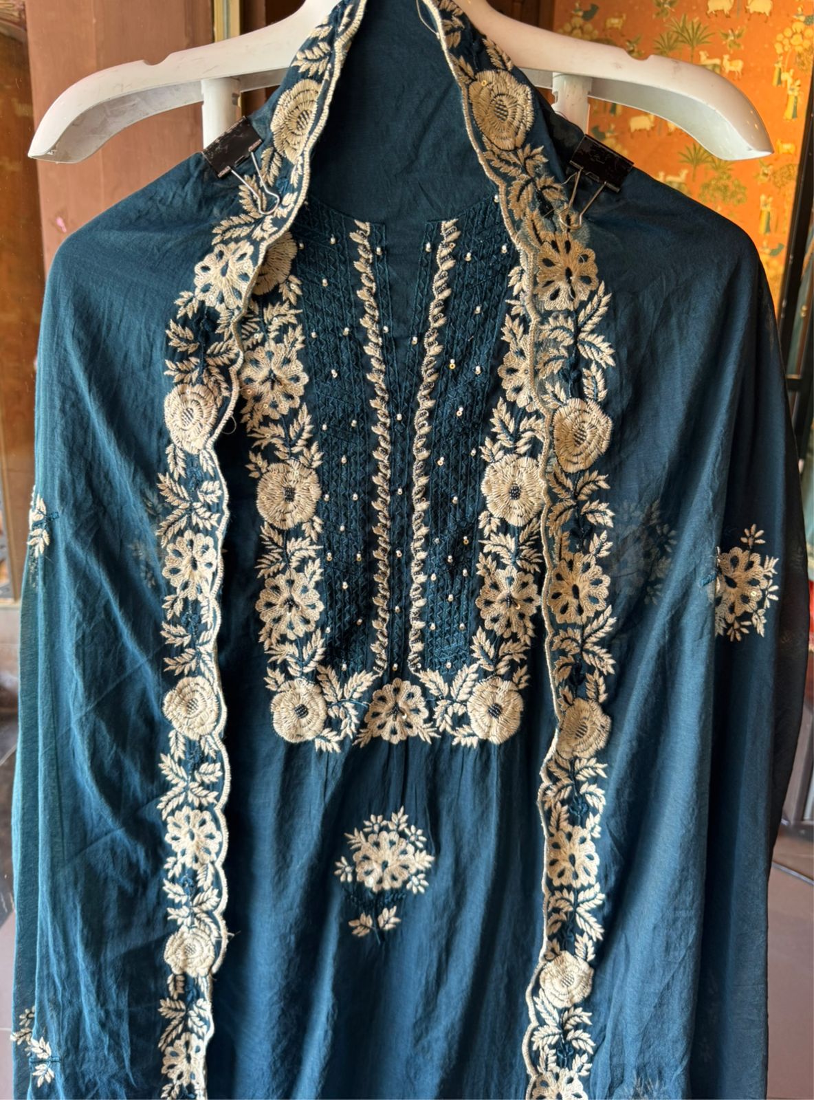 Mul cotton Unstitched Kurta