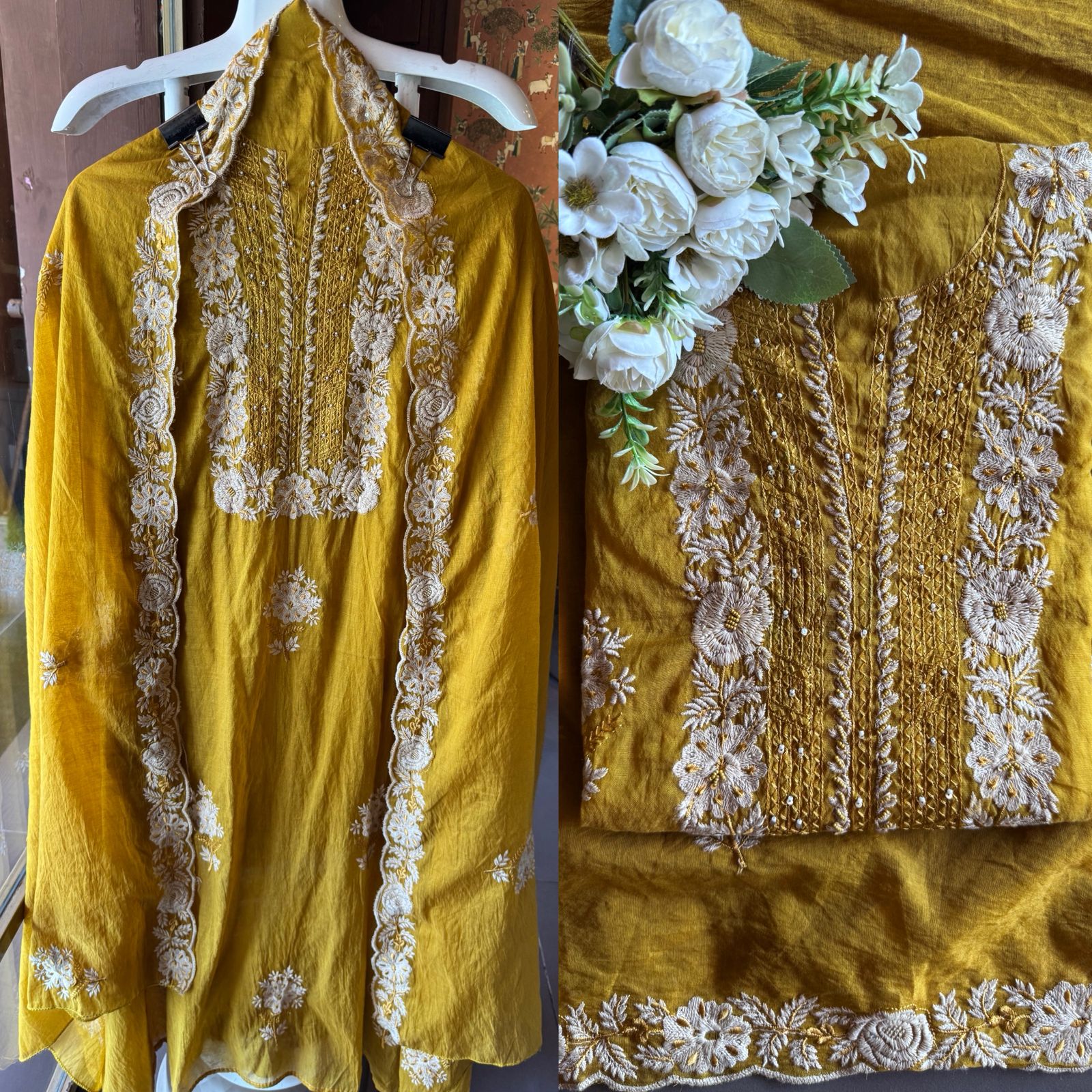 Mul cotton Unstitched Kurta