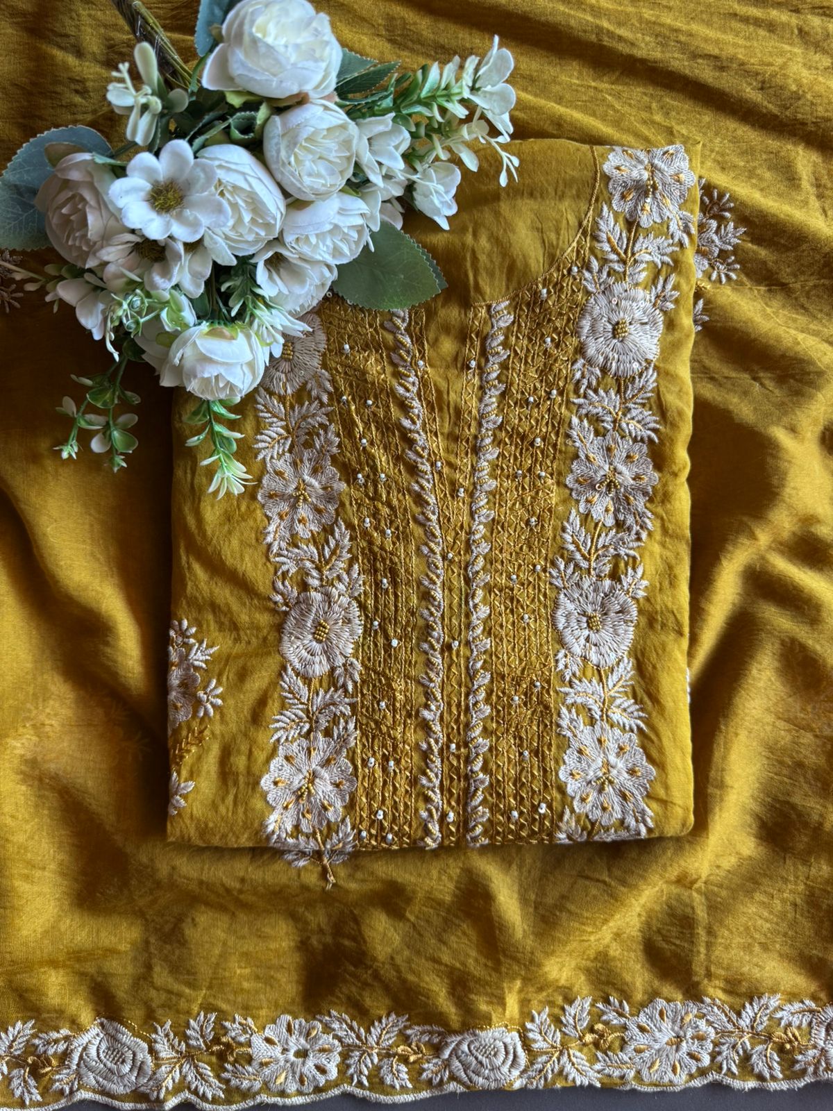 Mul cotton Unstitched Kurta