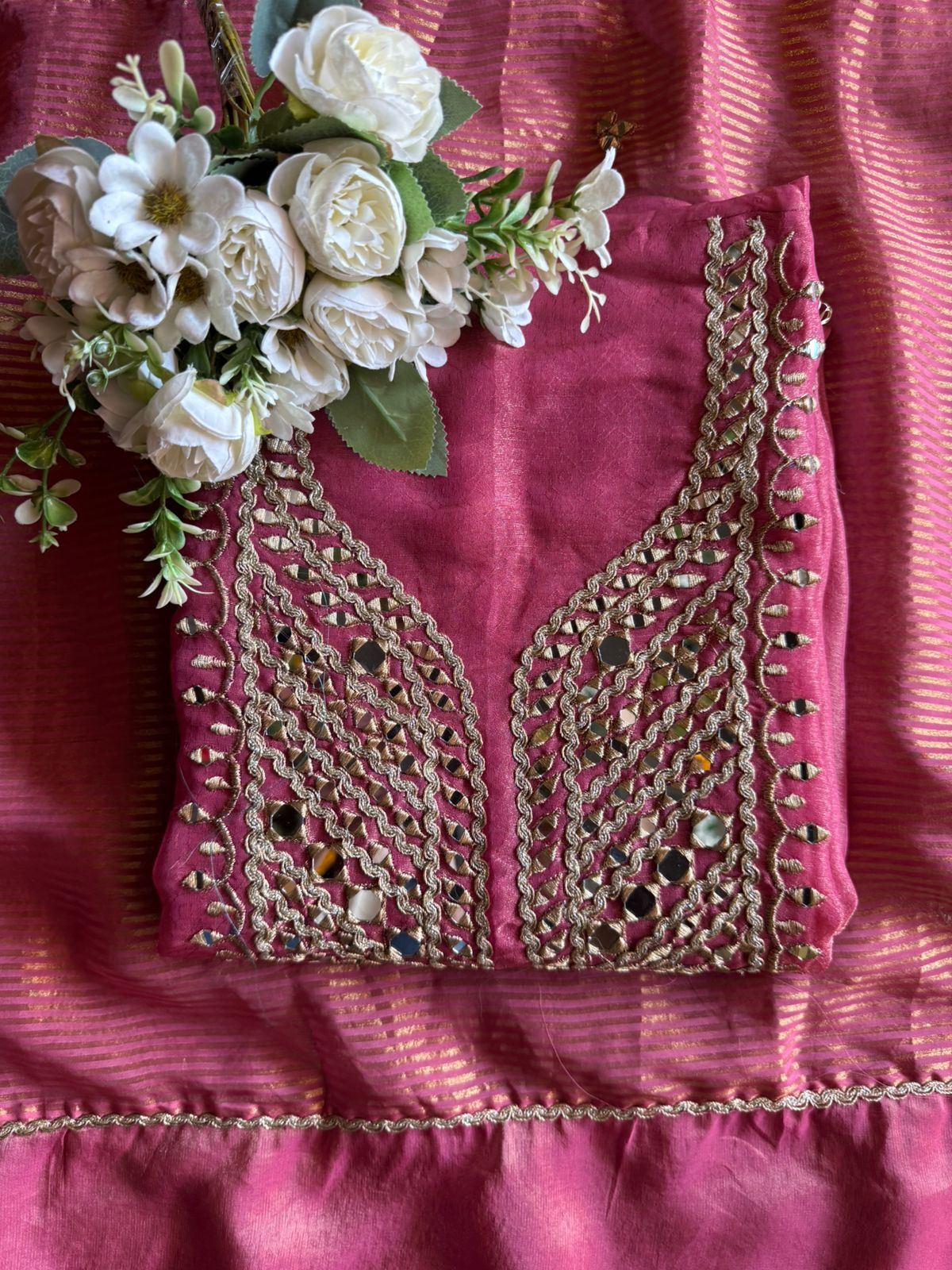 Shimmer tissue Unstitched Suit