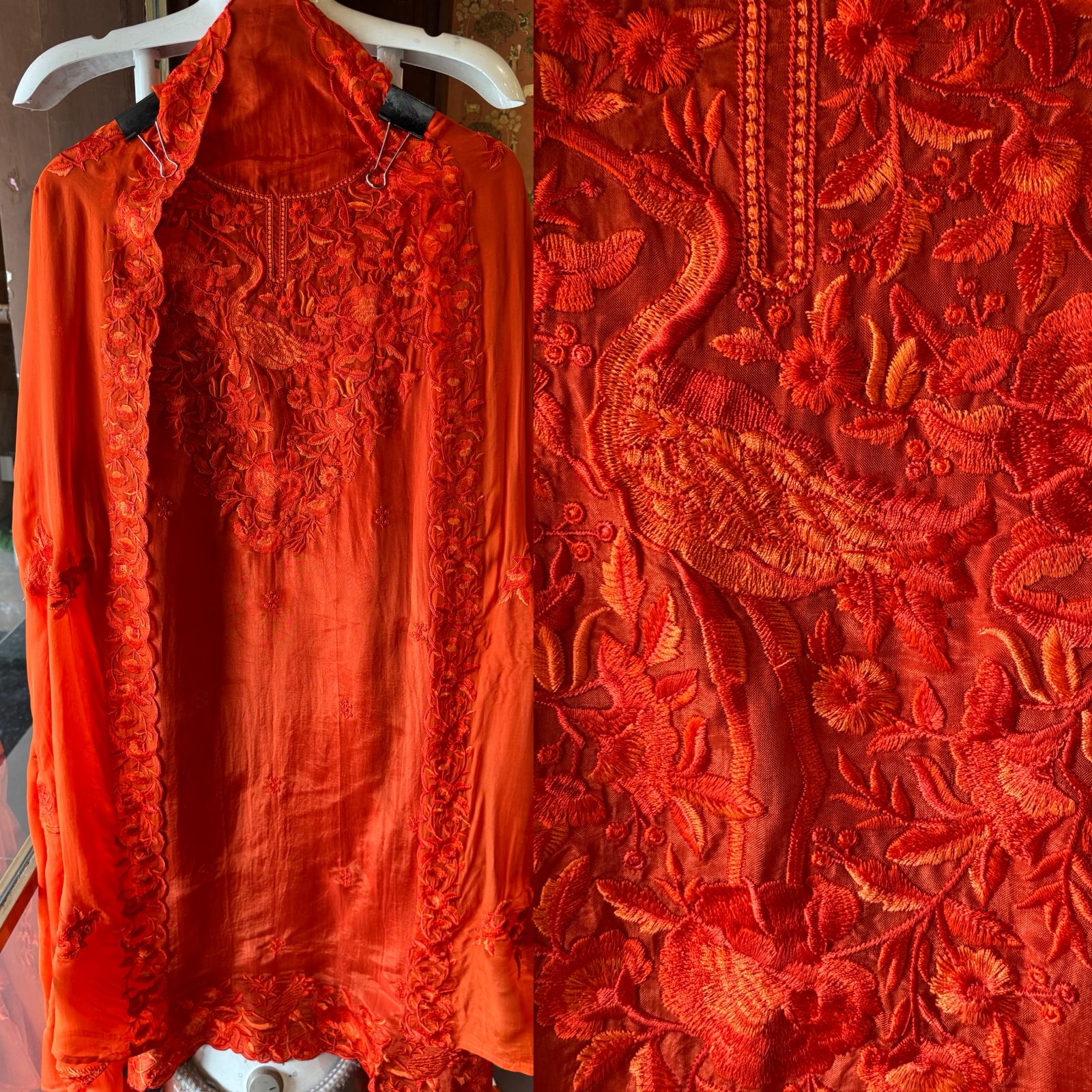 Silk Unstitched Suit set