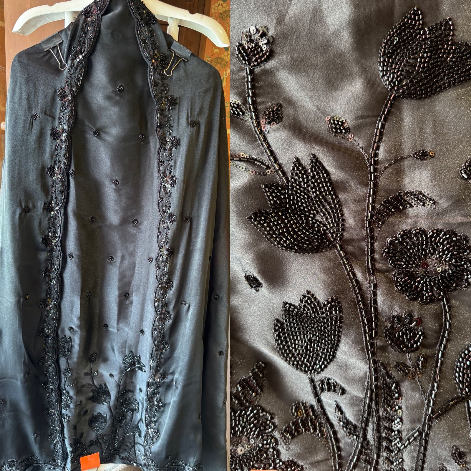 Pakistani handwork pieces On pure tissue shirt