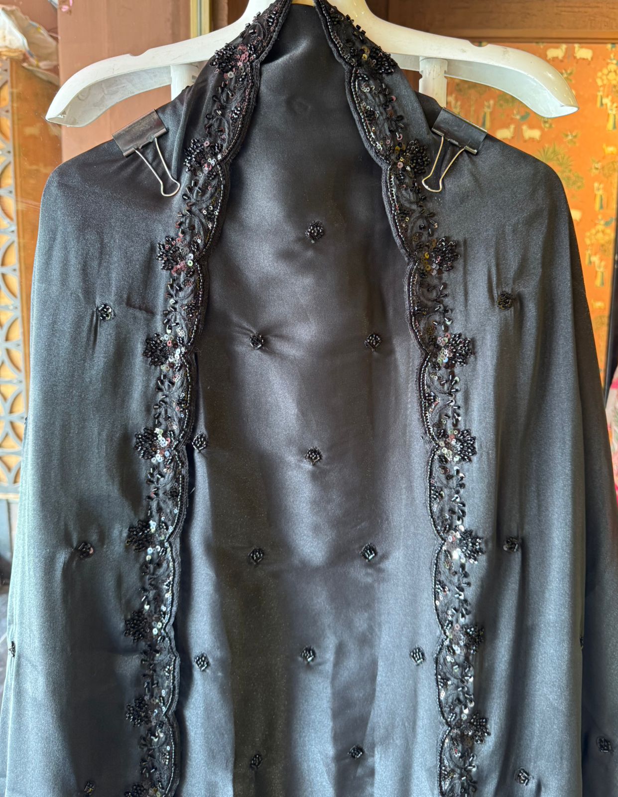 Pakistani handwork pieces On pure tissue shirt