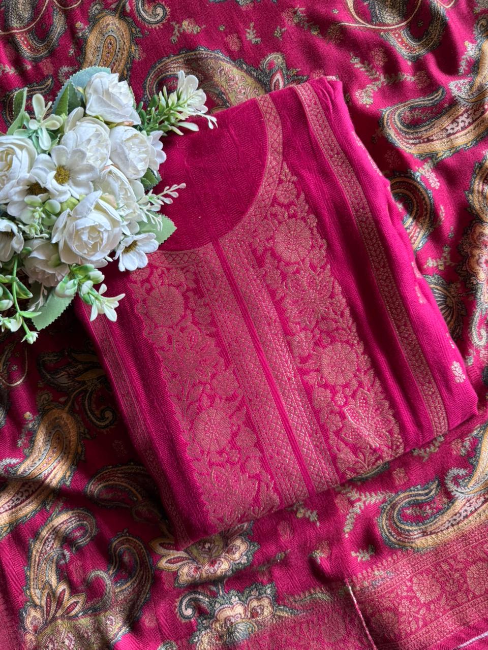 Semi Formal Pashmina unstitched Suits