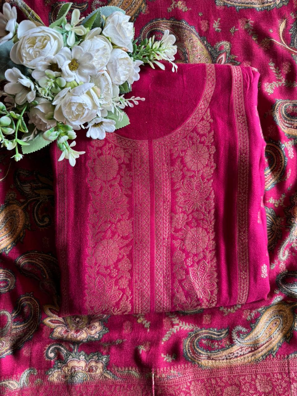 Semi Formal Pashmina unstitched Suits