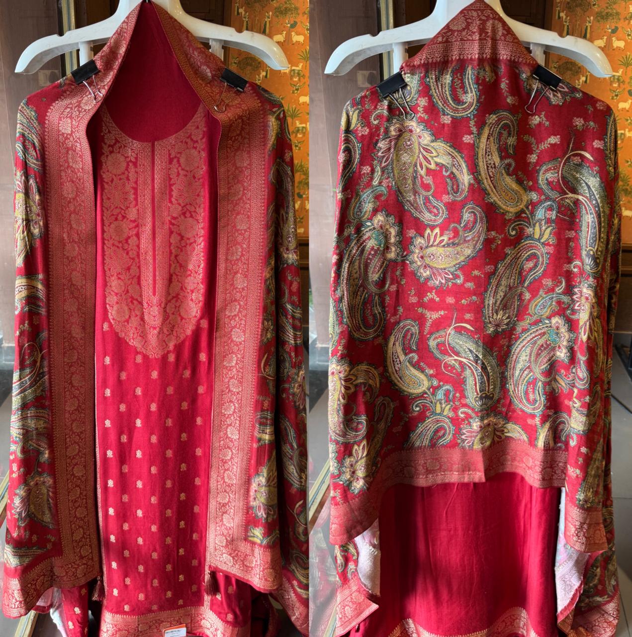 Semi Formal Pashmina unstitched Suits