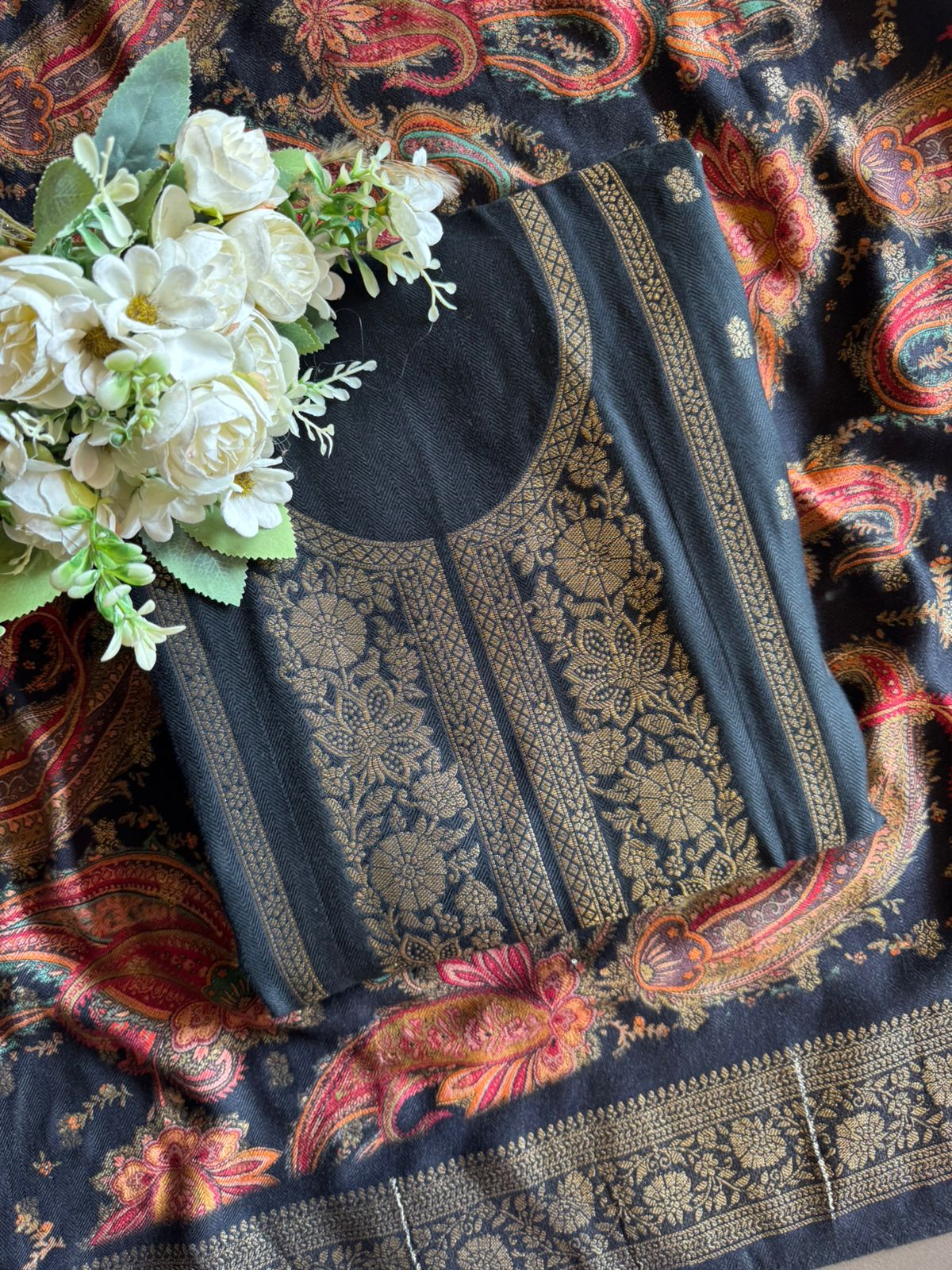 Semi Formal Pashmina unstitched Suits