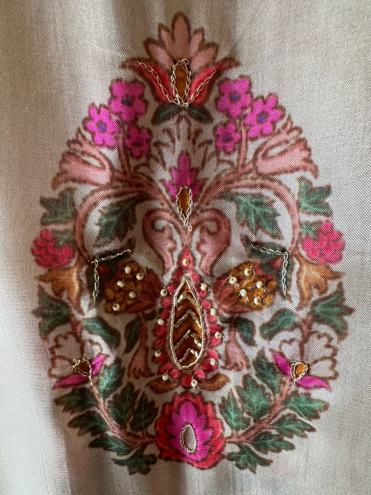 Glass silk Unstitched designer Suit