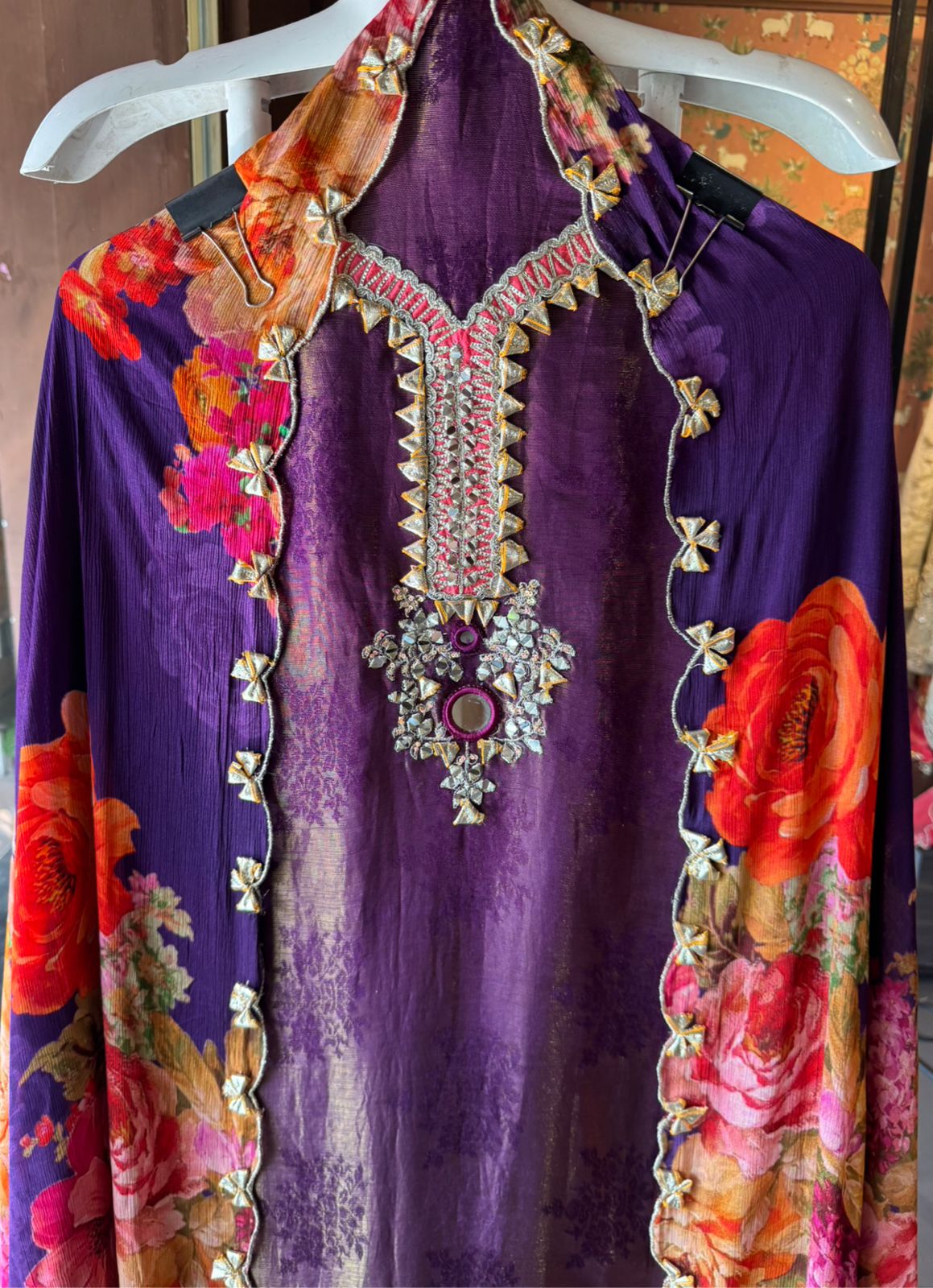 Shimmer self tissue Unstitched Suit