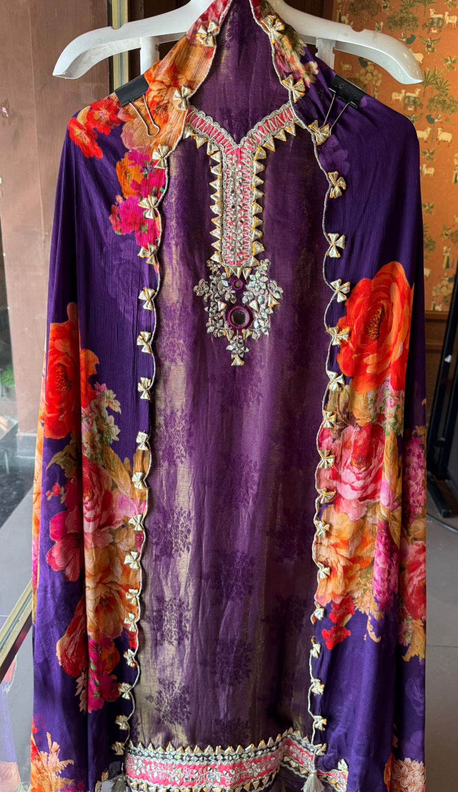 Shimmer self tissue Unstitched Suit