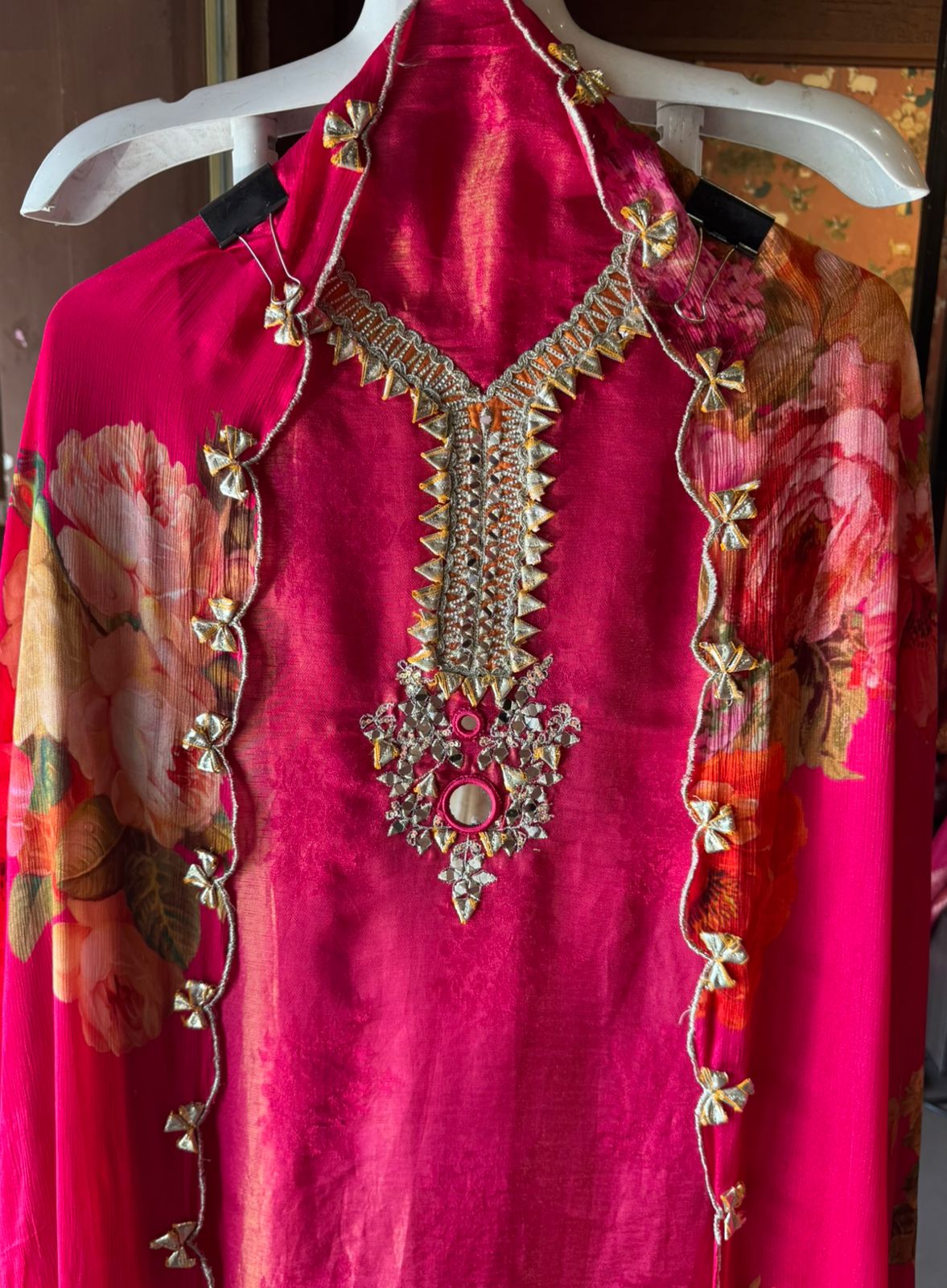 Shimmer self tissue Unstitched Suit