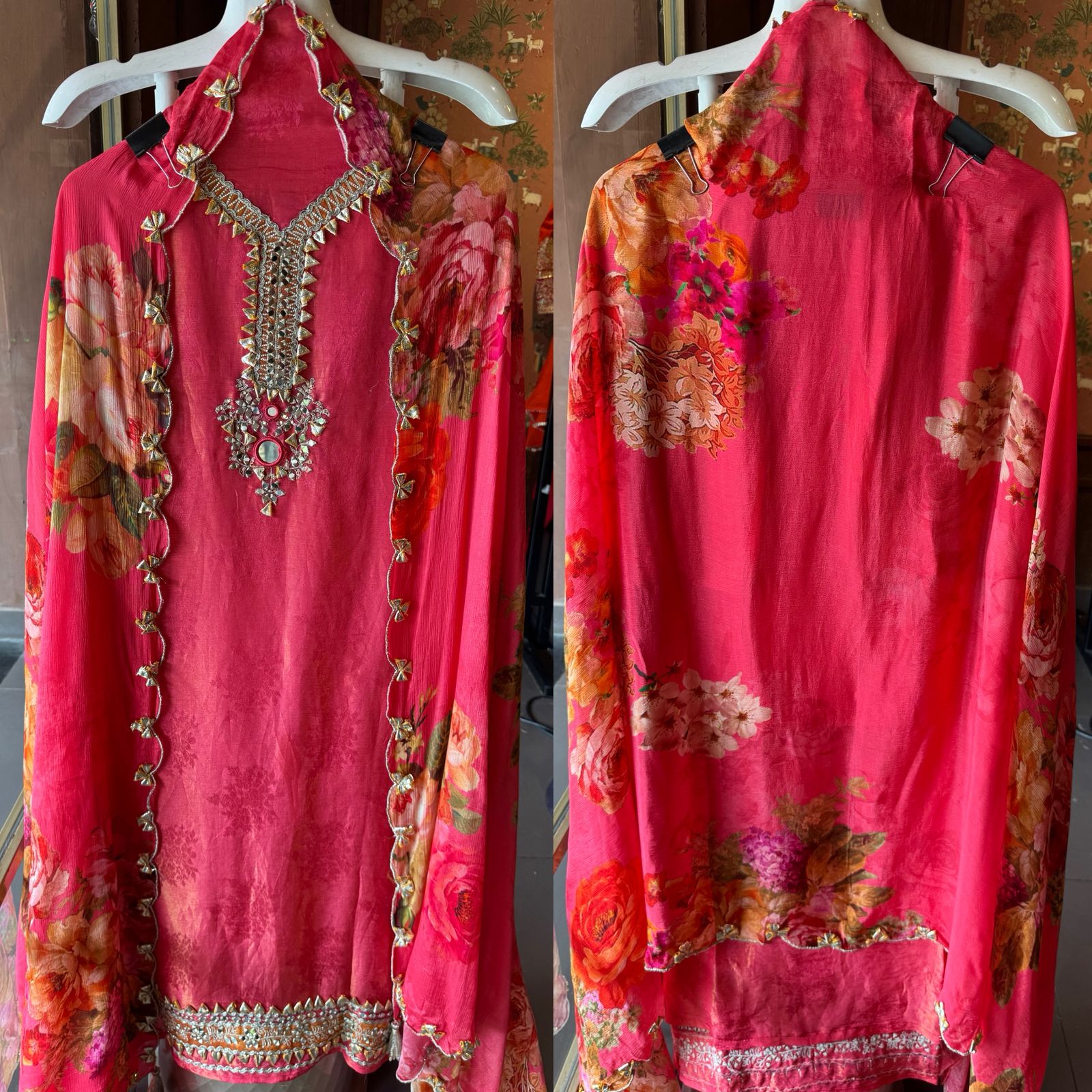 Shimmer self tissue Unstitched Suit