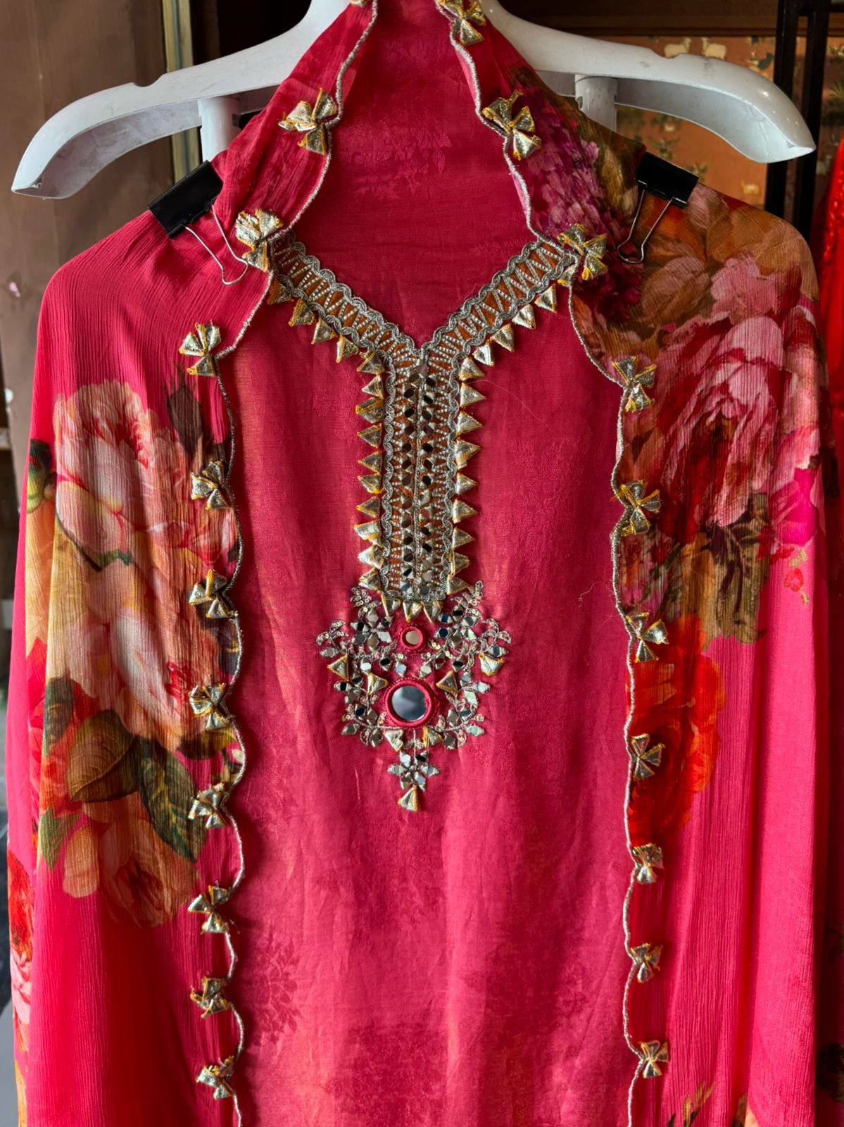 Shimmer self tissue Unstitched Suit