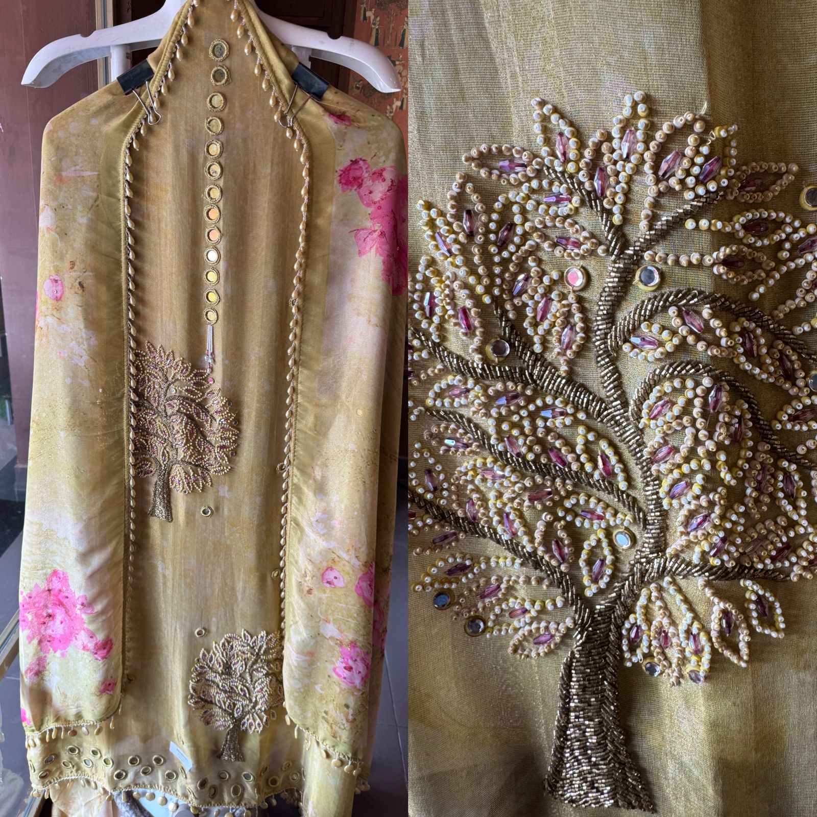 Soft Self digital printed Unstitched Suit