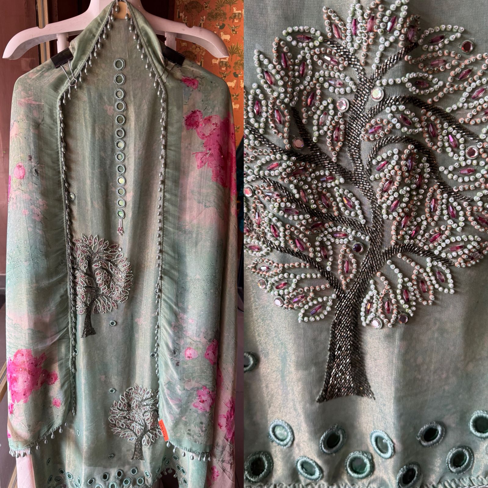 Soft Self digital printed Unstitched Suit