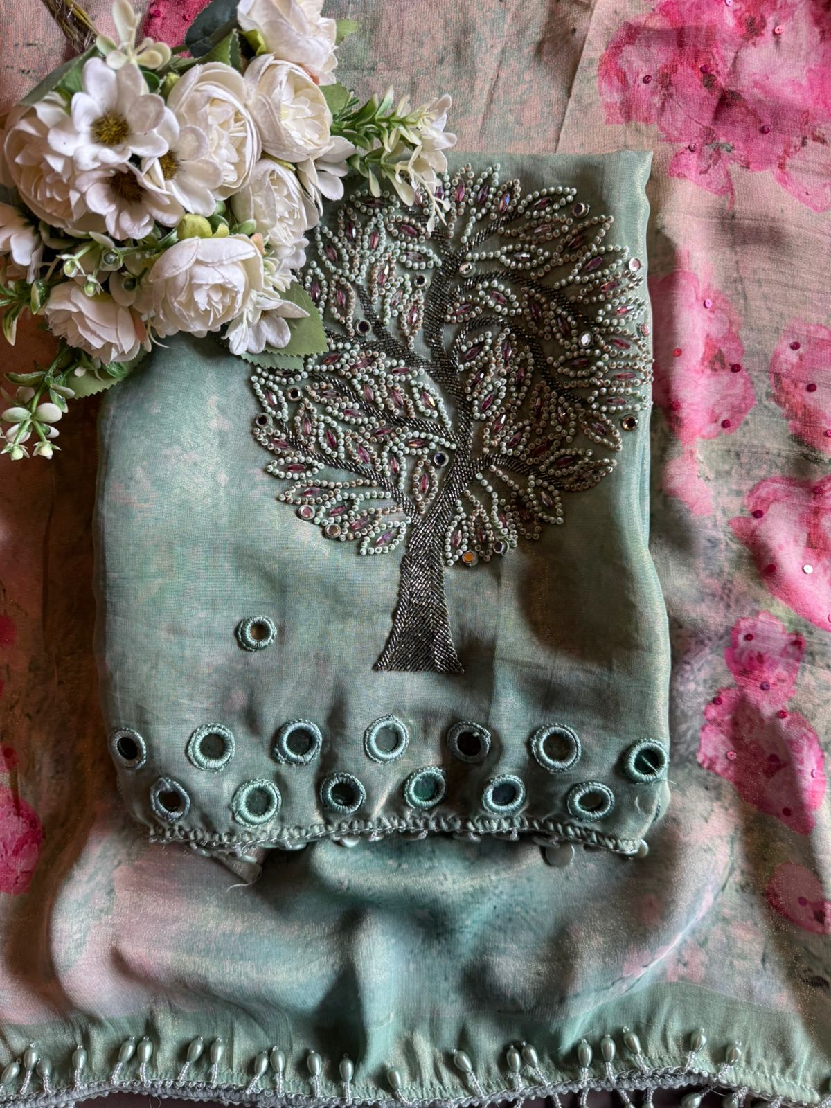 Soft Self digital printed Unstitched Suit