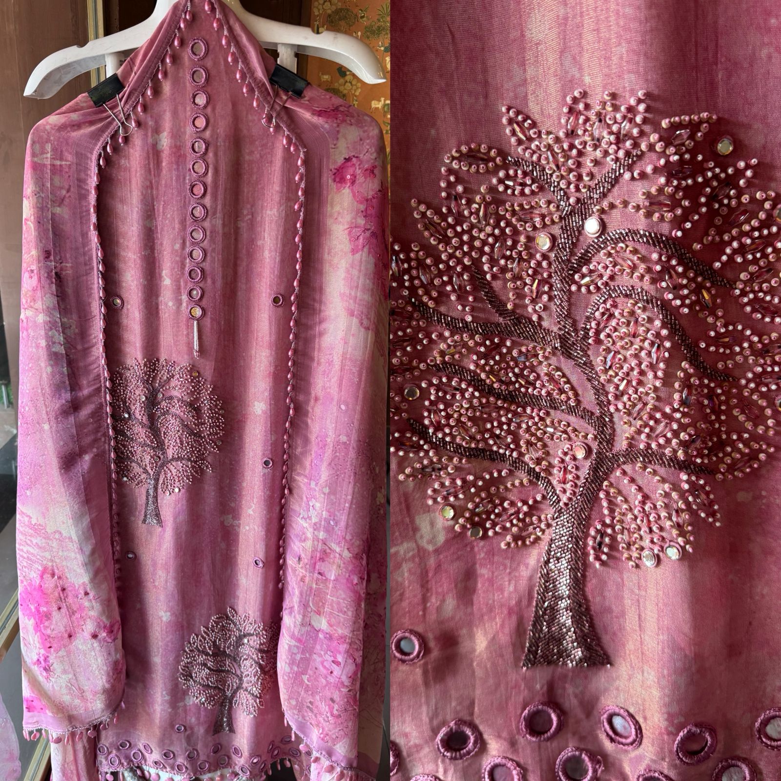 Soft Self digital printed Unstitched Suit