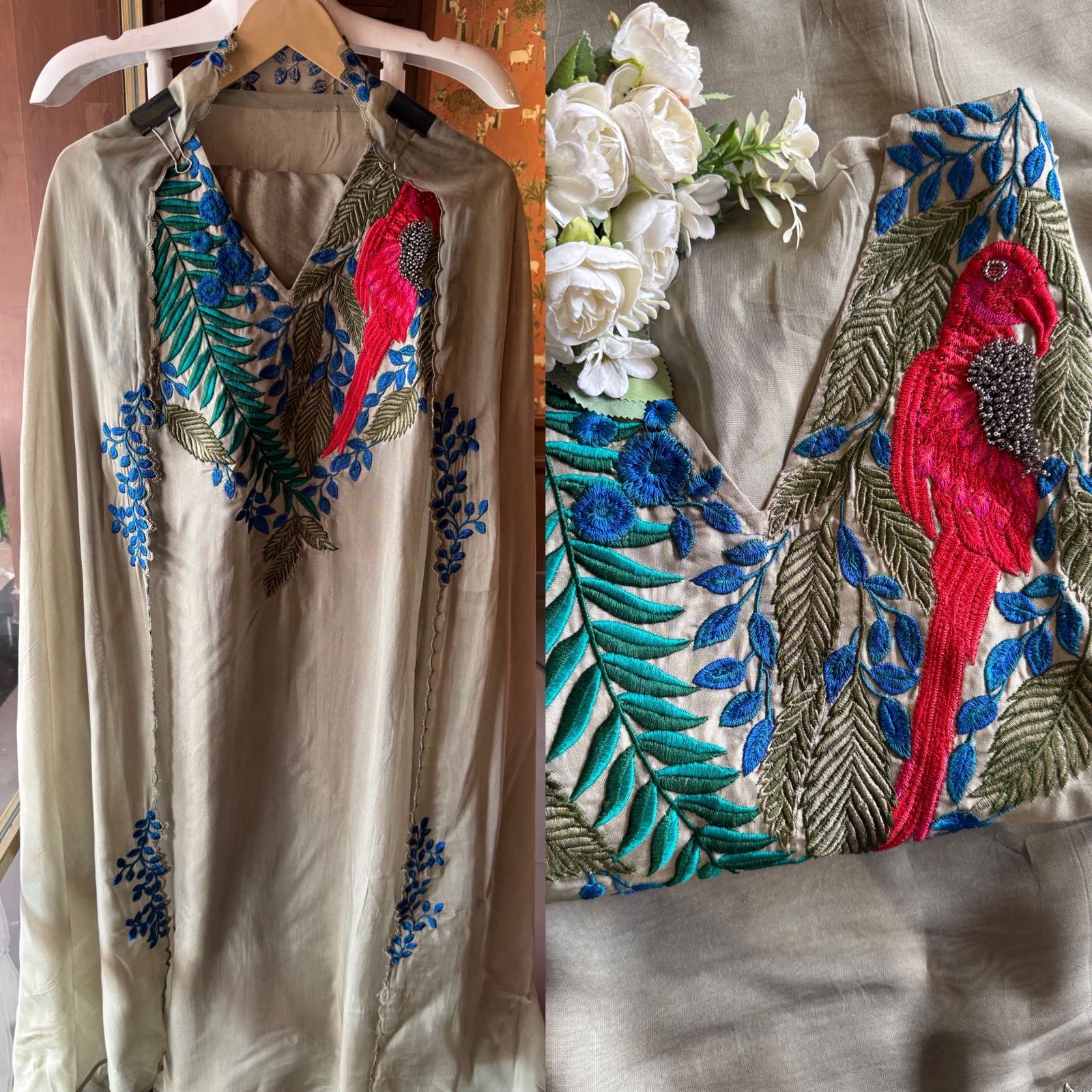 Soft organza Unstitched Suit