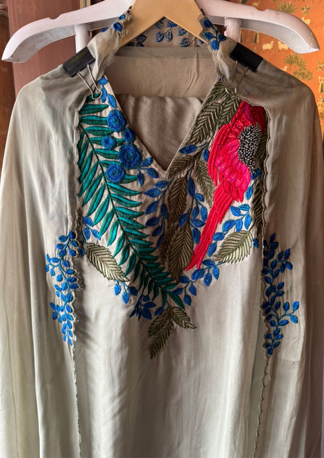 Soft organza Unstitched Suit