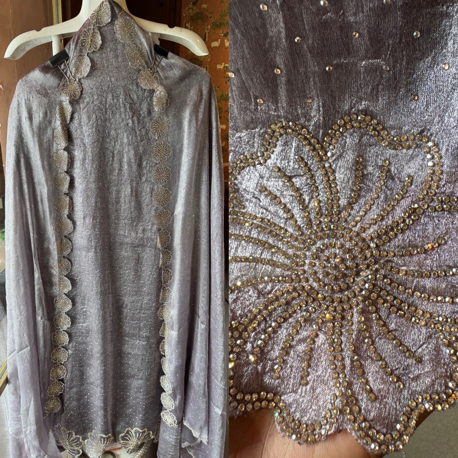 Sheer organza with a shimmery texture