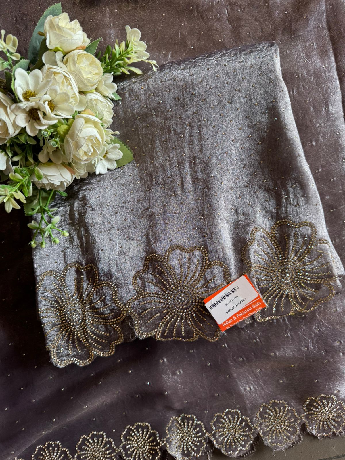 Sheer organza with a shimmery texture