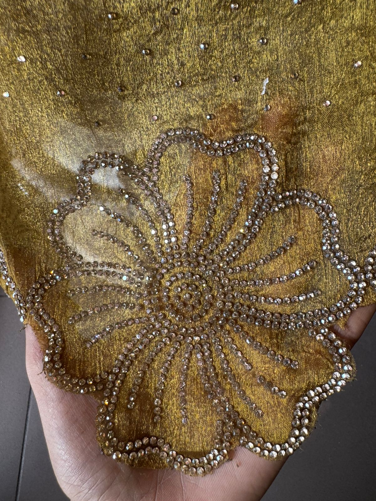 Sheer organza with a shimmery texture