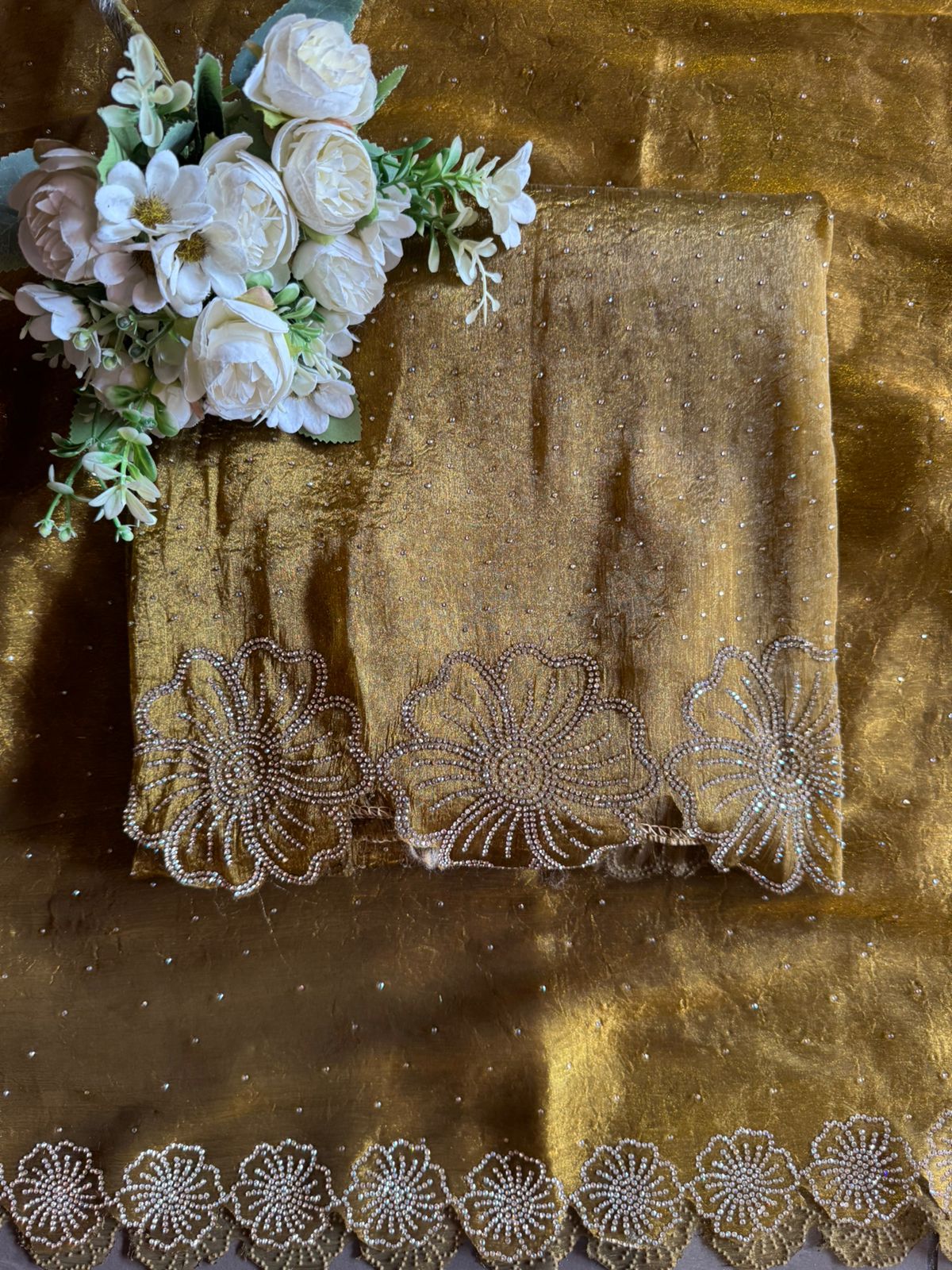 Sheer organza with a shimmery texture