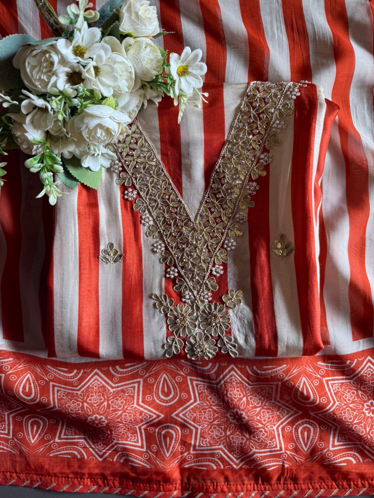 Three-piece ethnic suit