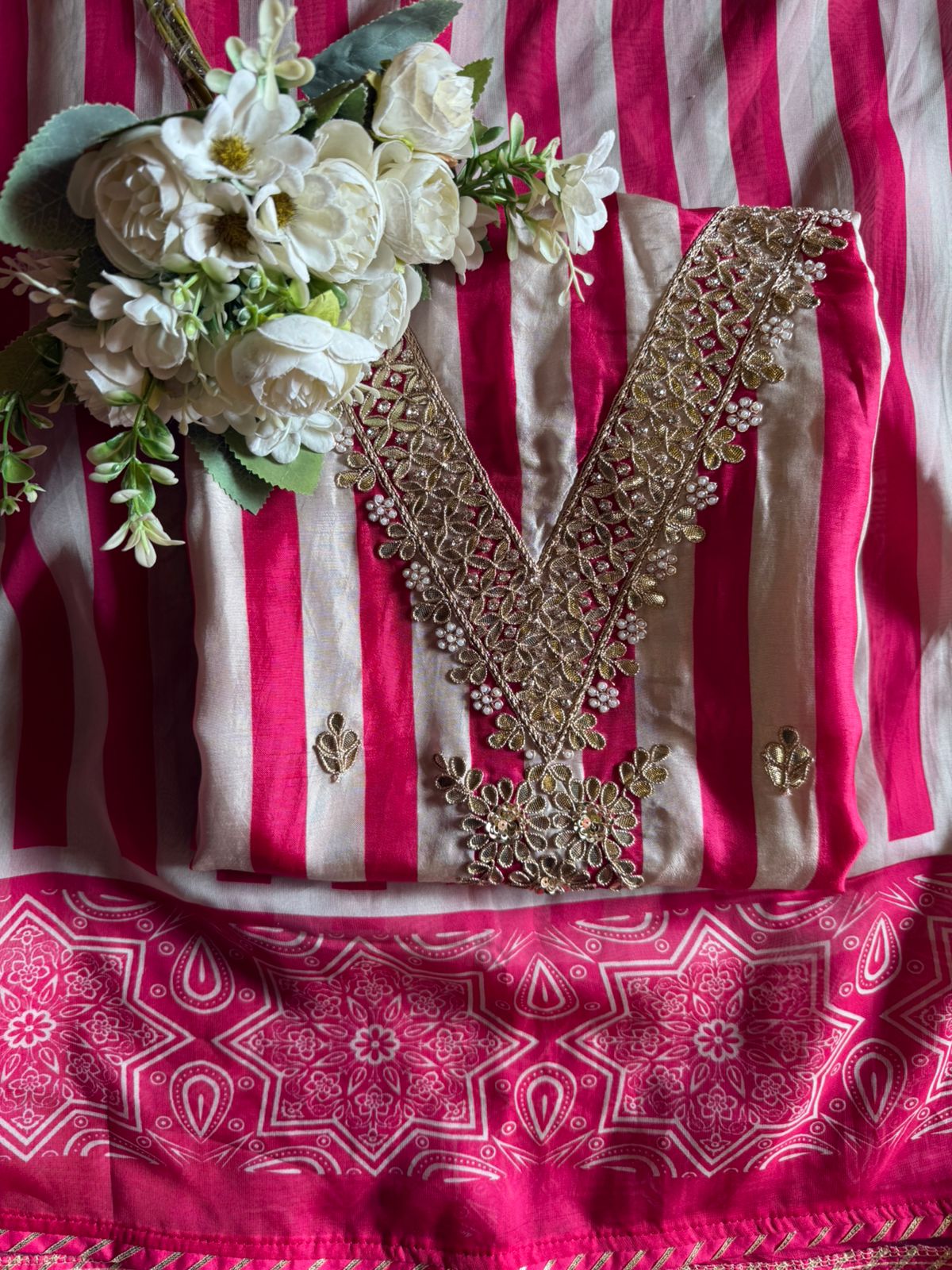 Three-piece ethnic suit