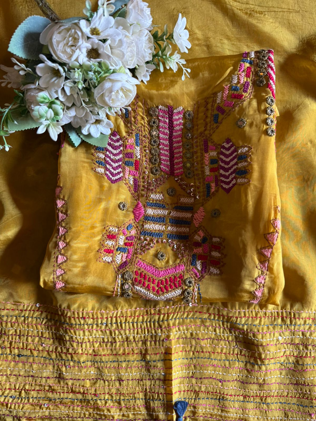 Pure muslin Unstitched suit