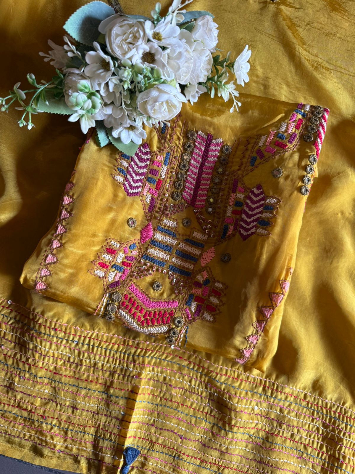 Pure muslin Unstitched suit