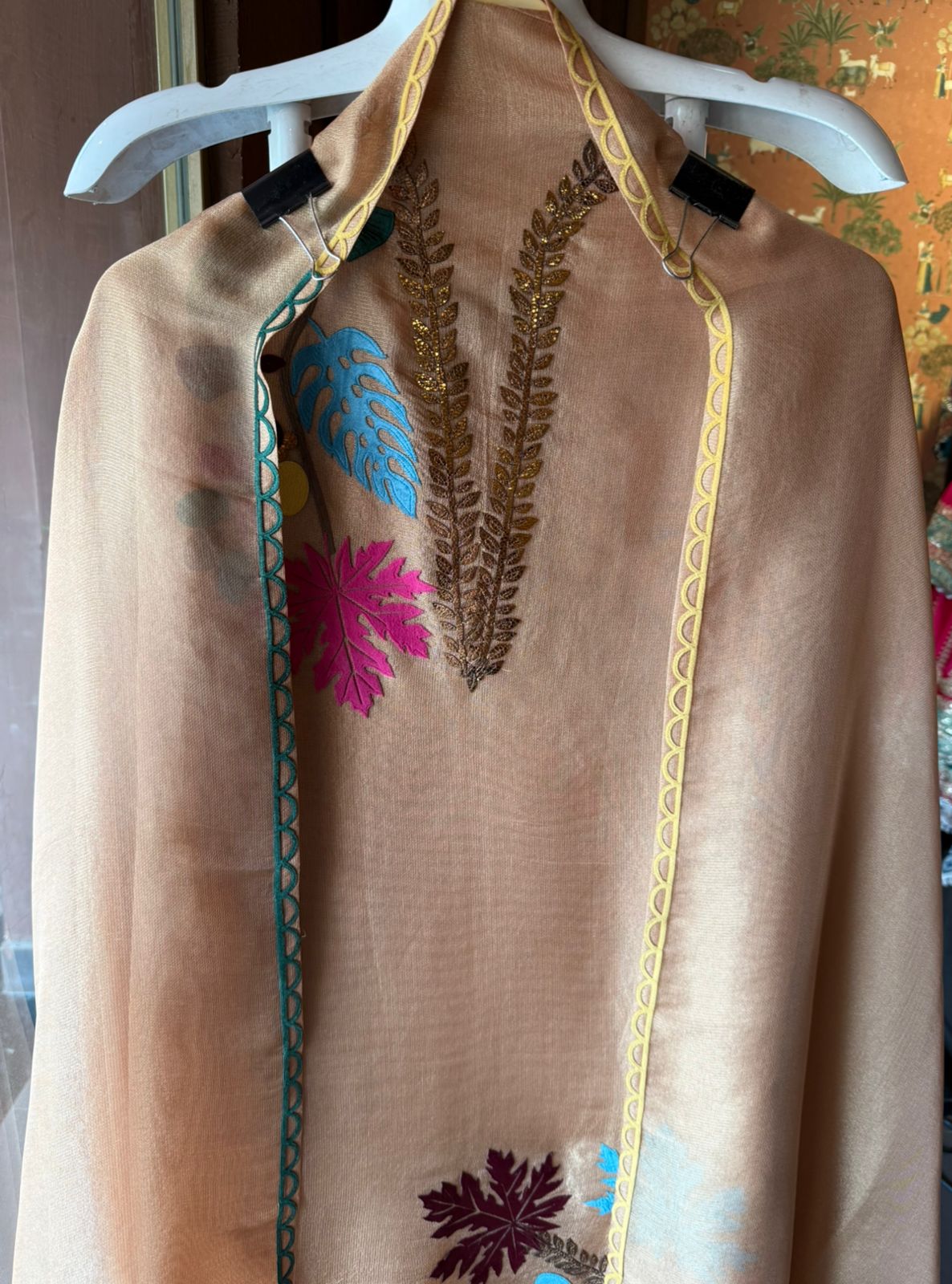 Tissue soft beige/nude shade designer suit