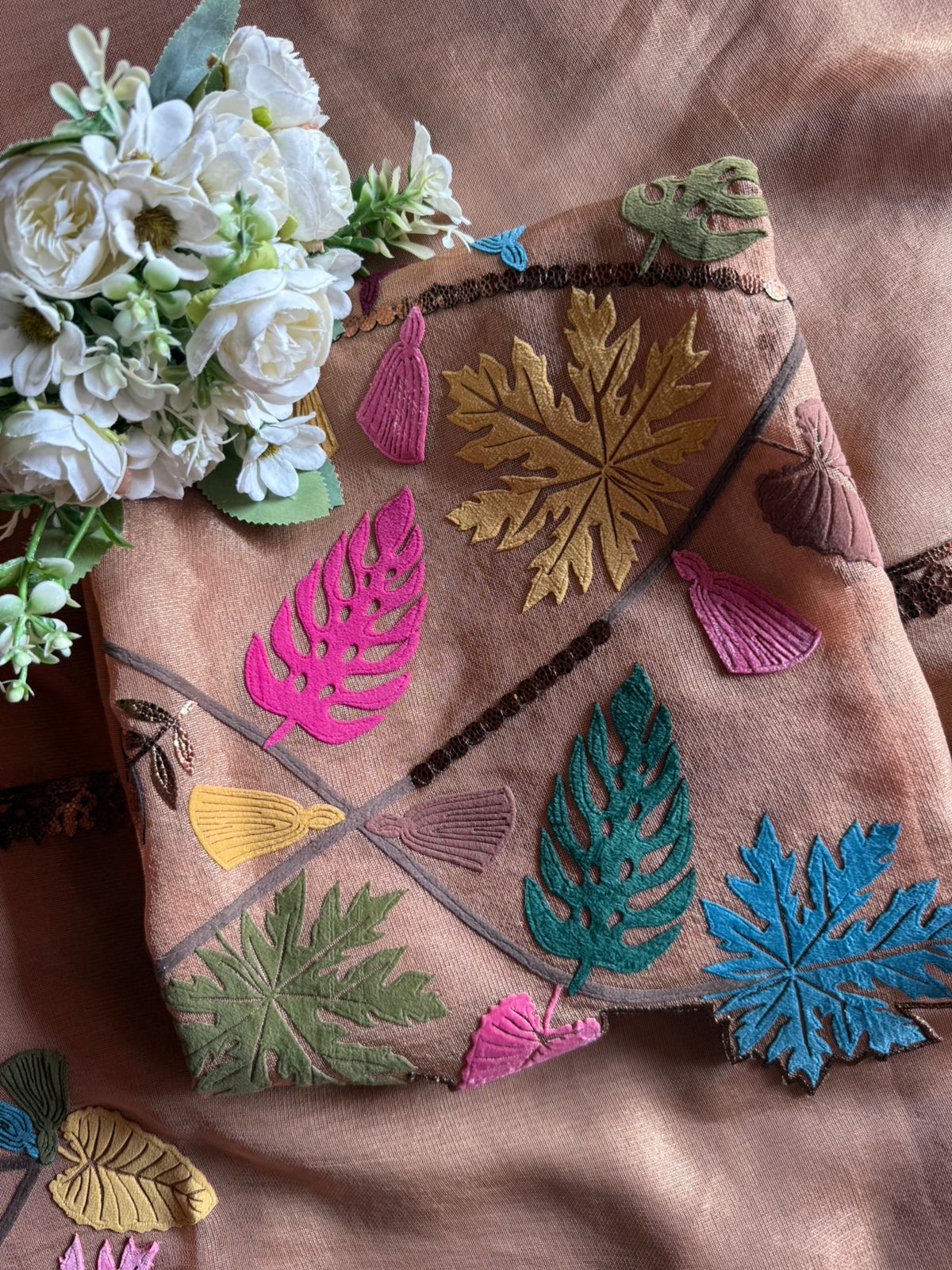 Tissue soft beige/nude shade designer suit