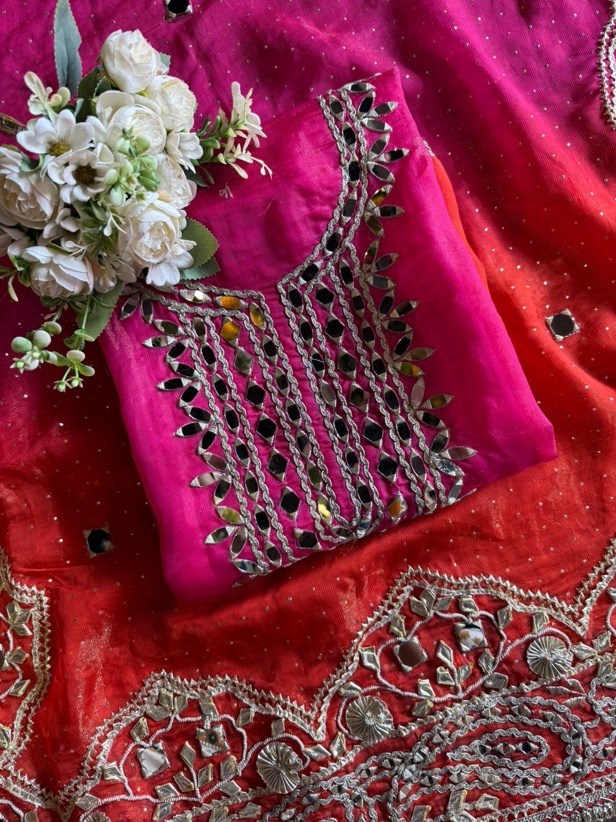 Beautiful ombré shaded unstitched Suits