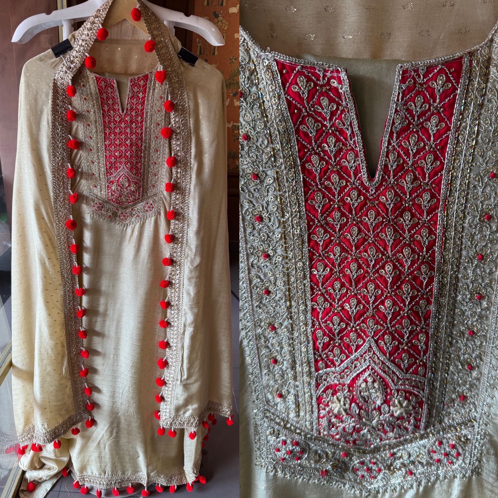 Beautiful cream-beige suit