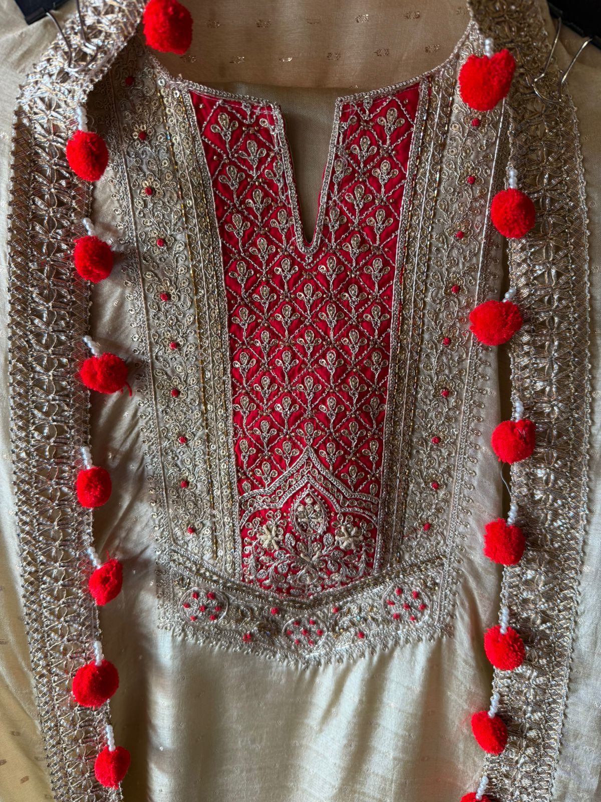 Beautiful cream-beige suit