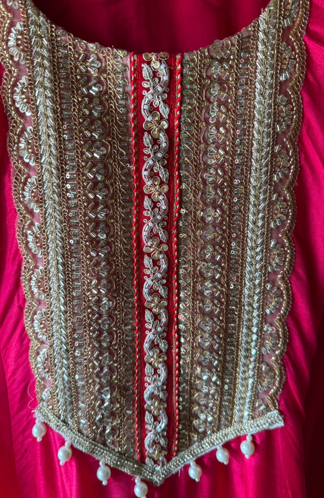 Beautiful flaired Anarkali with hand embroidered