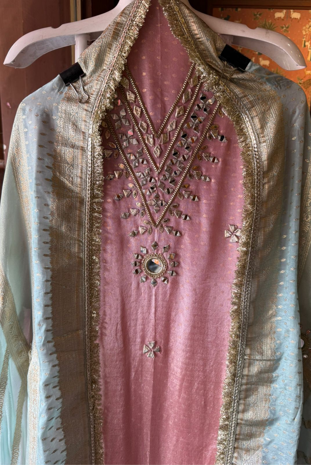 Self woven tissue unstitched Shirt