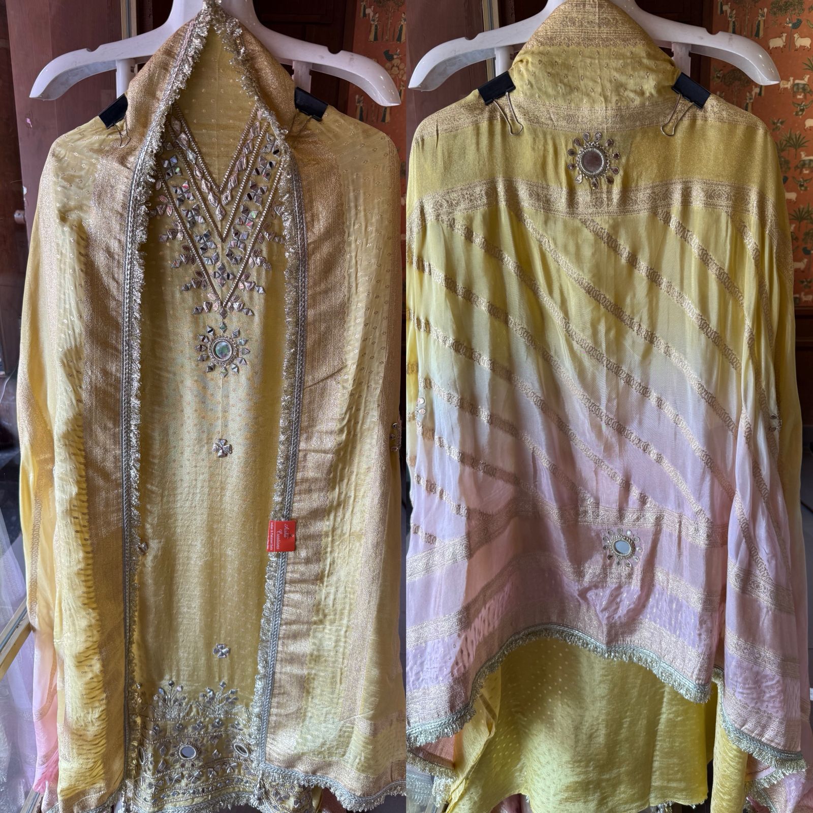 Self woven tissue unstitched Shirt