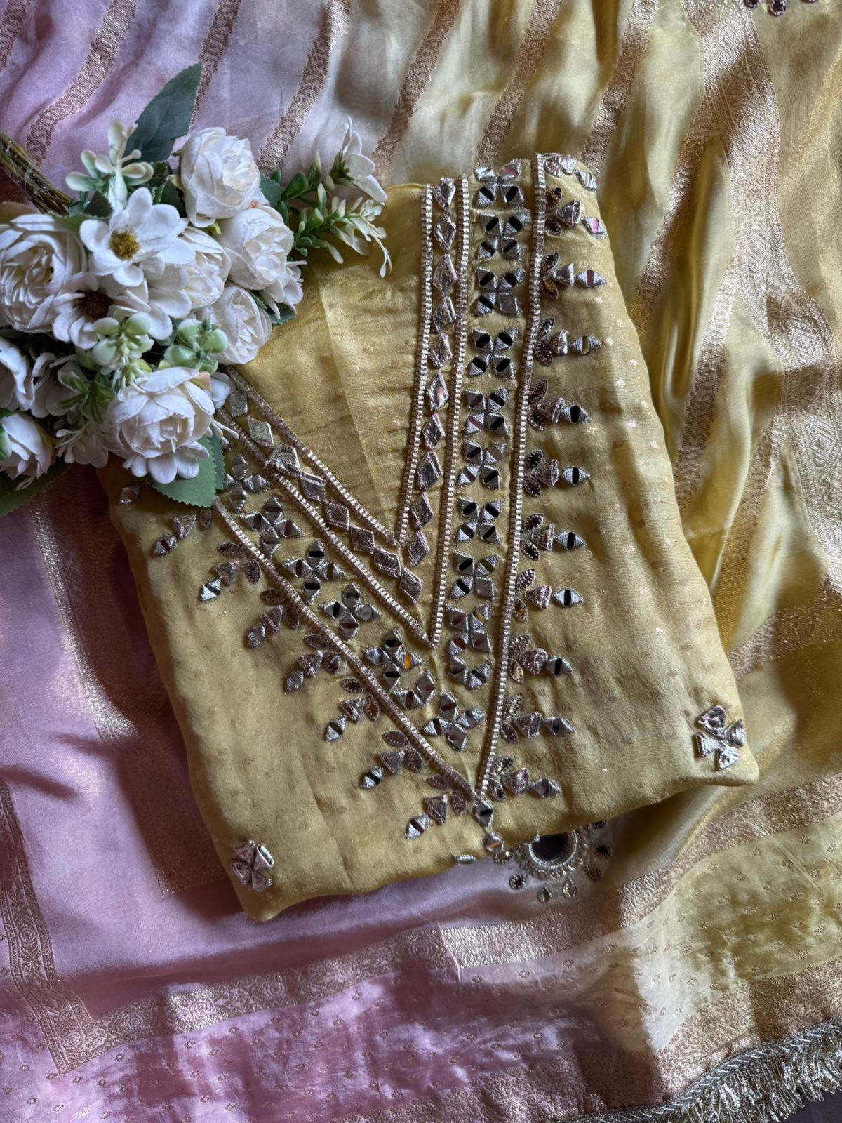 Self woven tissue unstitched Shirt