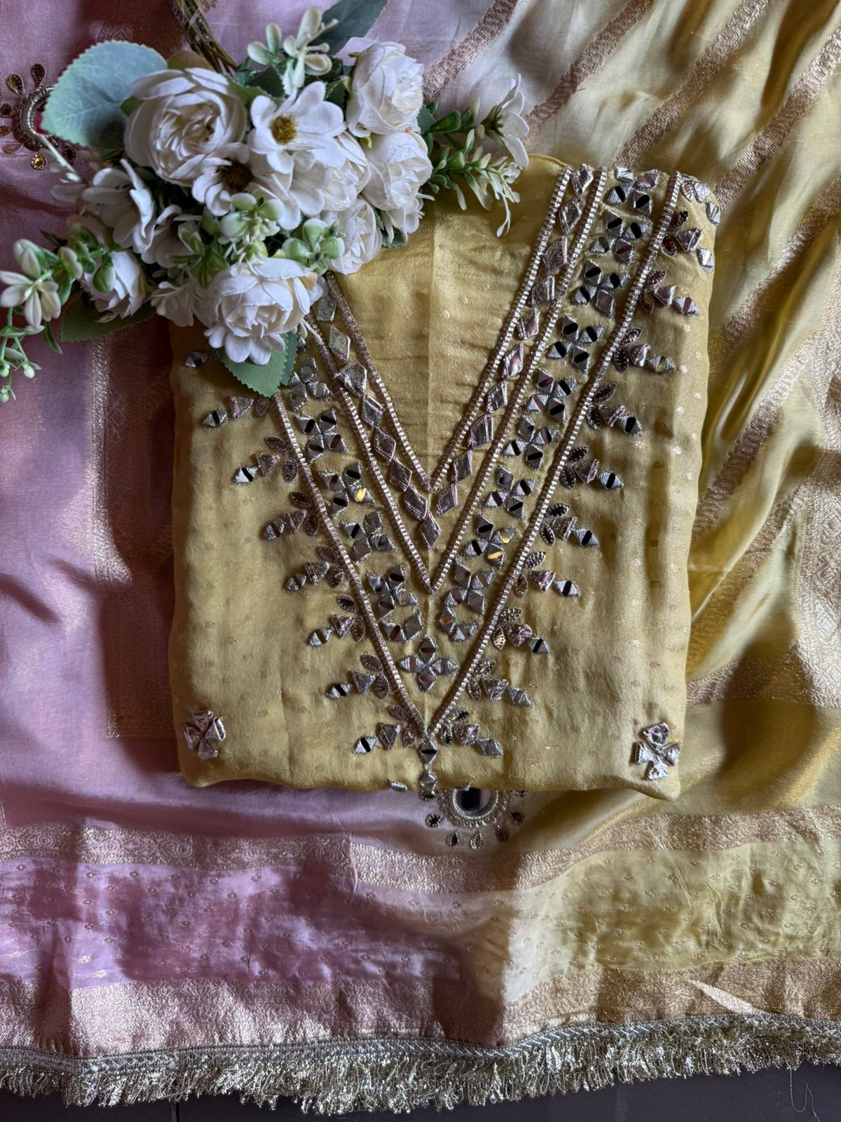 Self woven tissue unstitched Shirt