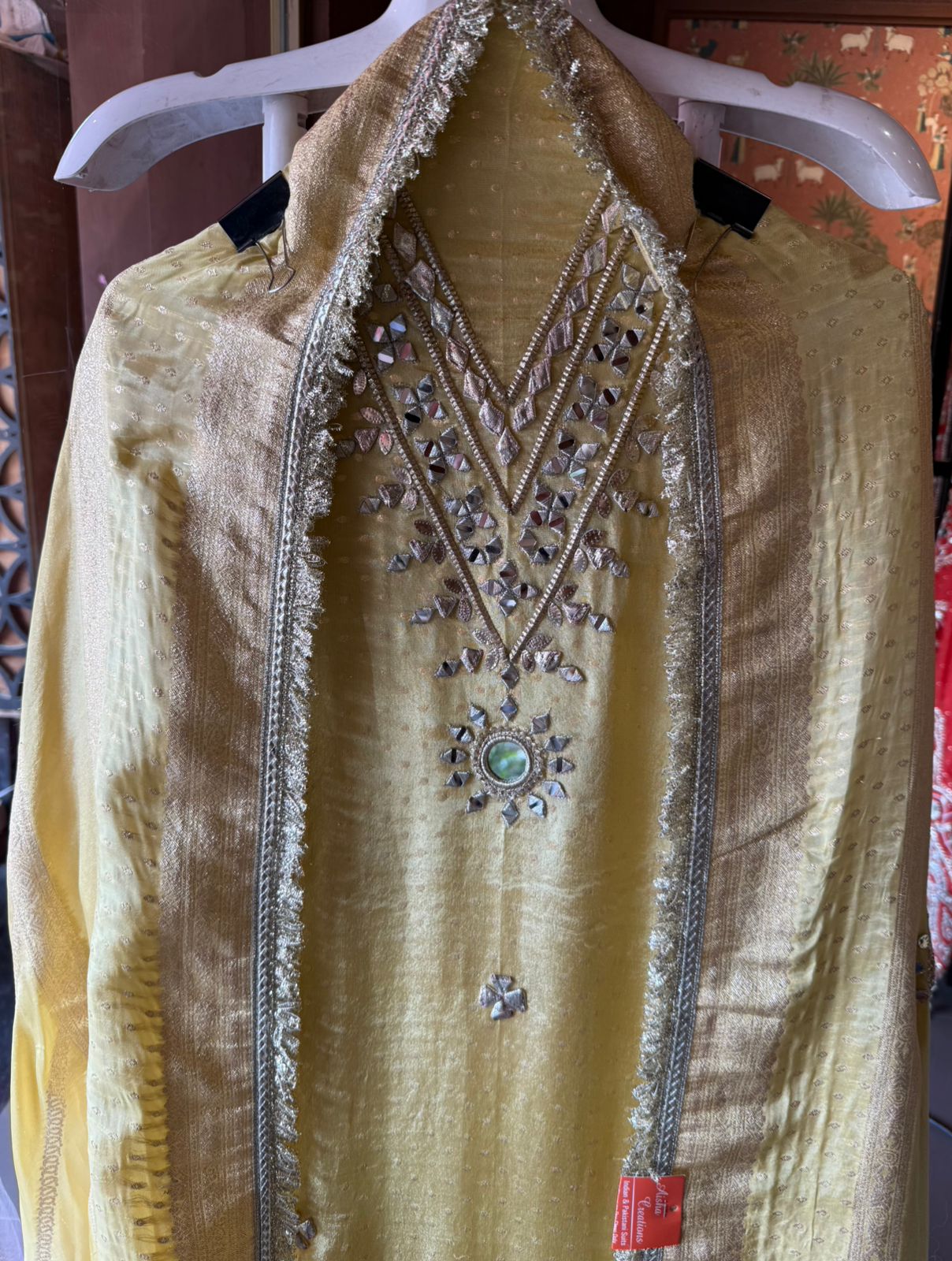 Self woven tissue unstitched Shirt