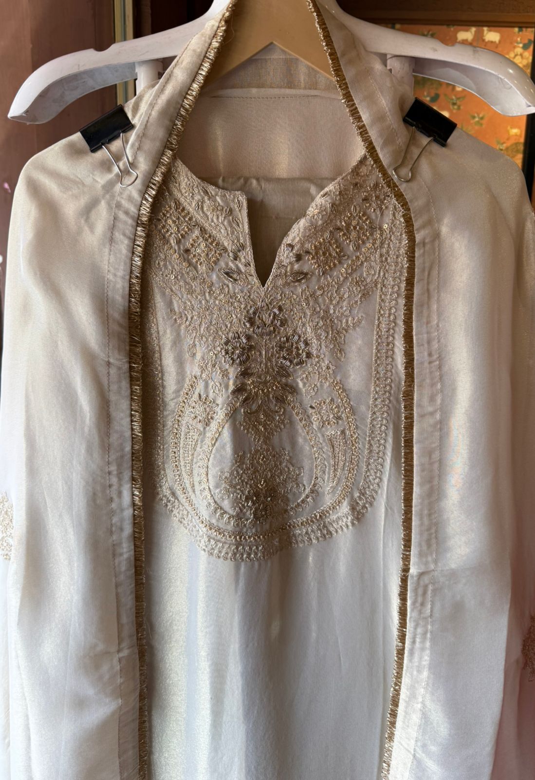 Shimmer organza Unstitched Shirt