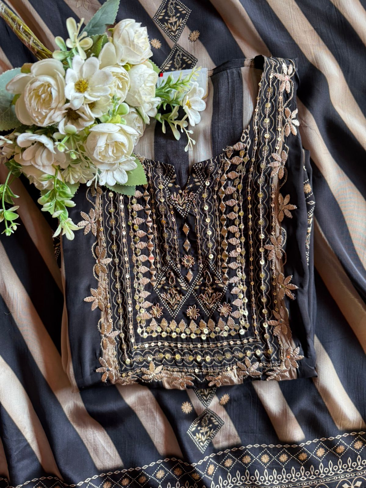 Pure crepe striped Shirt