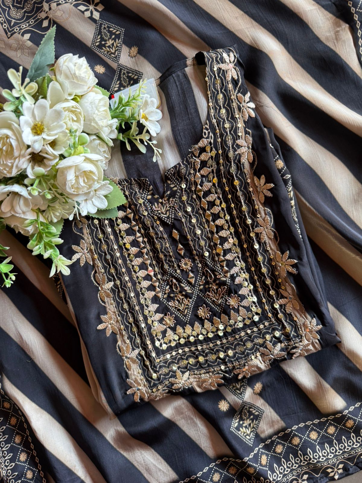 Pure crepe striped Shirt