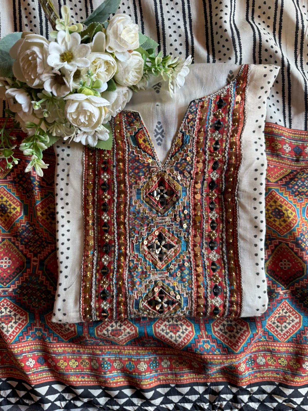 Pure muslin digital printed unstitched suit